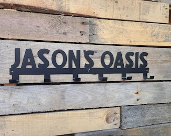 CUSTOM Lettering Hooks | Towel Hooks | Pool/Hot Tub/Bathing Suit Holder