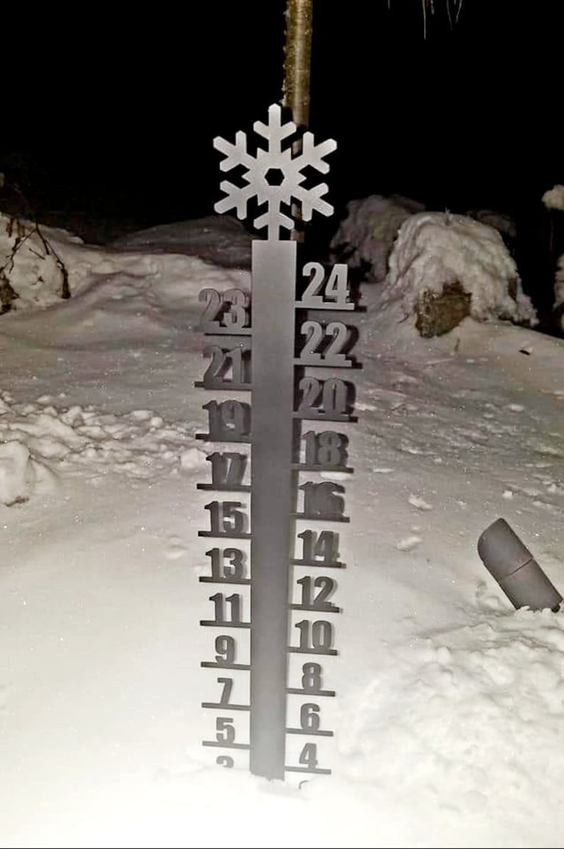 Snowflake Metal Snow Ruler/snow Gauge Snow Tracker Snow | Etsy