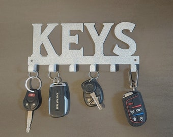 Metal Key Hooks | Car/Truck Key Fob Hanger | Mudroom Organization