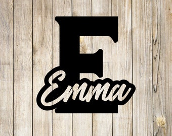 Metal Initial Letter Sign with Name | Custom Metal Words | Personalized Kids Name | Nursery Decor | Last Name Sign
