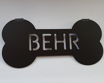 Dog Crate Name Tag | Pet Cage Tag Bone-Shaped Name Sign