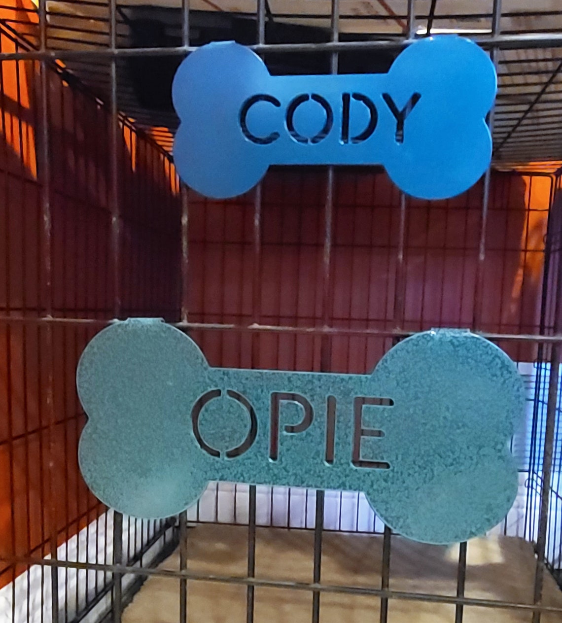 Dog Crate Name Tag Pet Cage Tag Boneshaped Name Sign Etsy Singapore