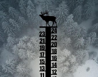Elk Metal Snow Ruler/Snow Gauge | Snow Tracker | Snow Stick