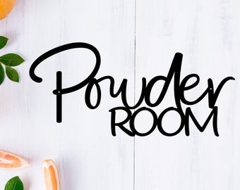 Powder Room Metal Sign | Bathroom Sign | Housewarming Gift