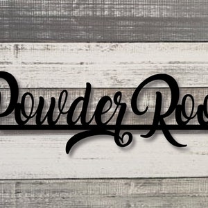 Powder Room Metal Sign | Bathroom Sign | Housewarming Gift