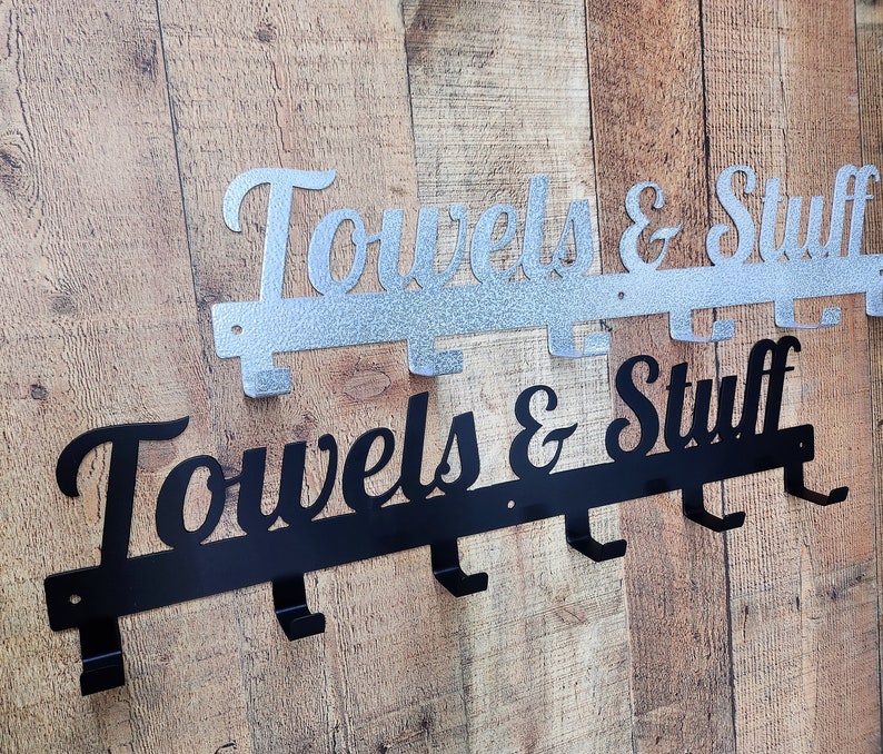 TOWELS & STUFF Towel Hooks/Metal Towel Hanger/Outdoor Towel Rack image 4