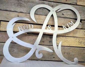 Personalized Metal Infinity Heart | Anniversary, Wedding Gift