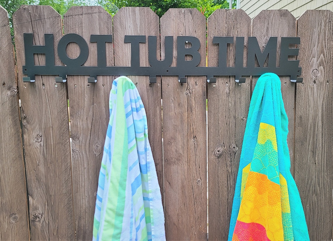 HOT TUB TIME Towel Hooks/Metal Towel Hanger Etsy