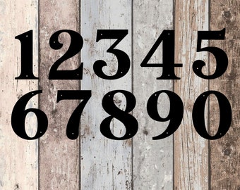 6" Metal Numbers | House Address | Mailbox Sign | Traditional Font