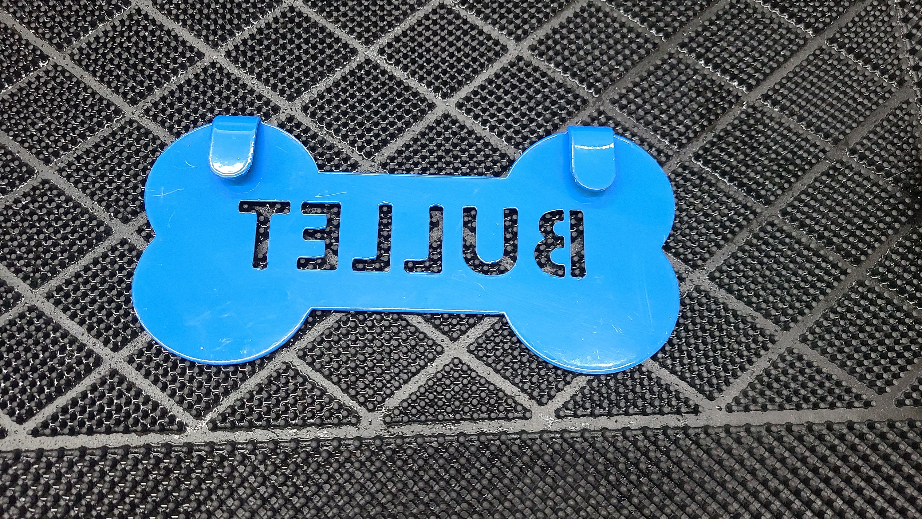 Dog Crate Name Tag Pet Cage Tag Boneshaped Name Sign Etsy Singapore