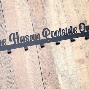 CUSTOM Lettering Hooks Towel Hooks Pool/hot Tub/bathing Suit Holder - Etsy