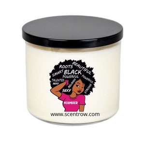 I Am Her | Scented Candle | 3 Wick | 20 oz | Novelty Gift| Gift For Her | Self Care| Black culture | Black candle