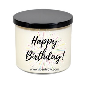 happy birthday | Scented Candle | 3 Wick | 20 oz | Gift set | Gift For Her | Gift For Him | birthday gift | birthday candle