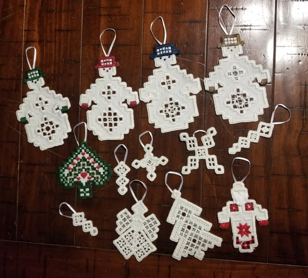 Hardanger Christmas Ornaments Etsy