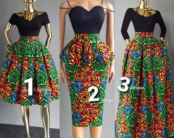 straight skirt and peplum top