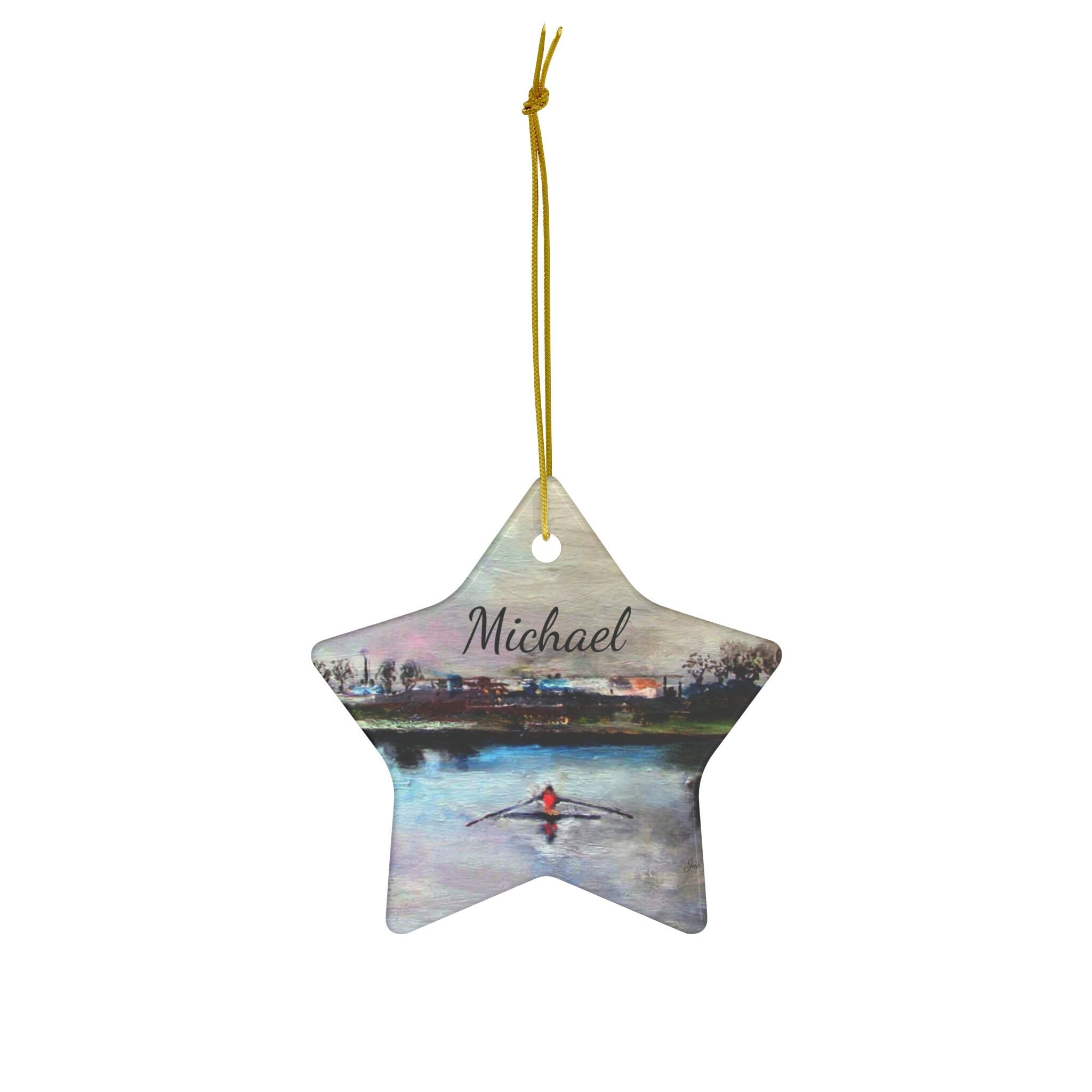 Personalized Rowing Ornament Rower Holiday Gift Rowing Crew Ornament