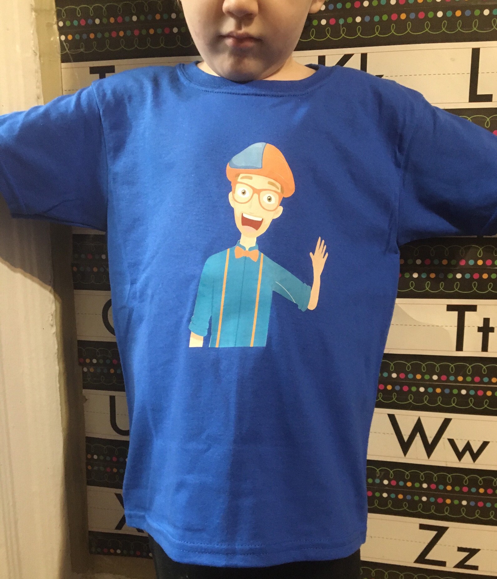 Unisex Blue Blippi T-shirt Gidan Youth XS 5-6 & 2T | Etsy