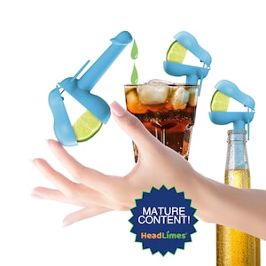 6 or 12 Pack, Blue Penis HeadLimes, Bachelorette Gift, Funny Gag Party Favor, Dick Theme Gag Gift, Penis Shaped Novelty Favor for Drinks