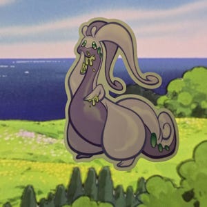 Pokepals Goodra Line Stickers | Goomy Sticker | Sligoo Sticker | Goodra Sticker | Holographic Vinyl Sticker | Cute Stickers