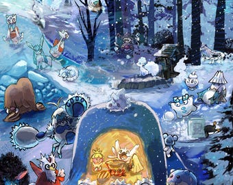 Pokemon Arten Kunstdrucke