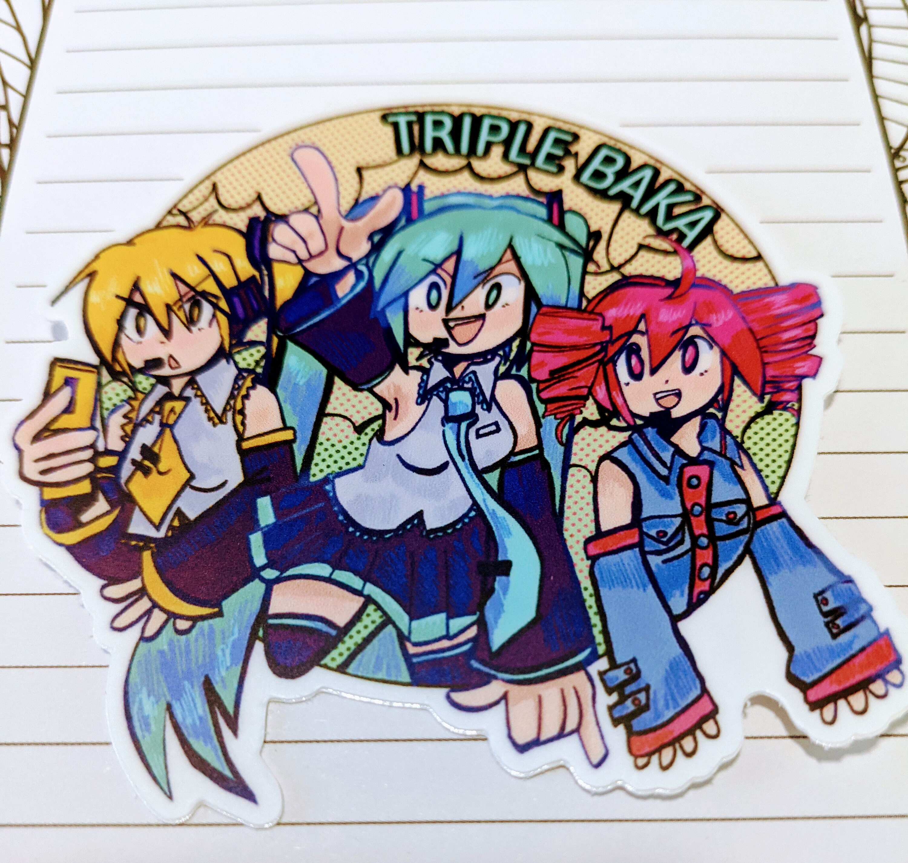 Triple Baka Squad Sticker for Sale by coupic