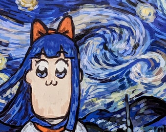 Bunte Anime Pop Art Drucke