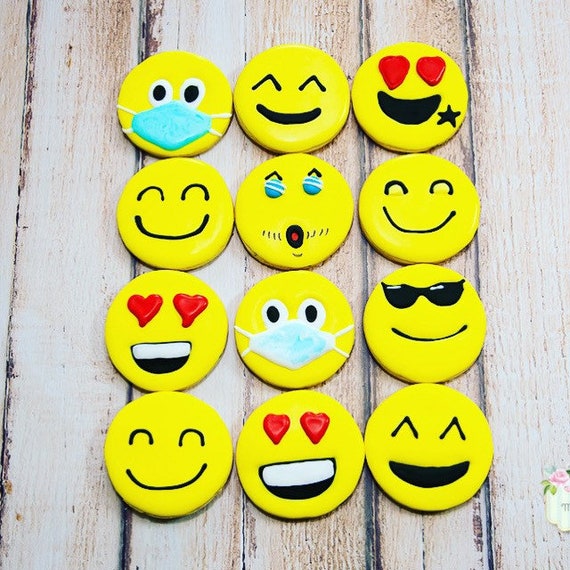 Emoji Sugar Cookies Etsy