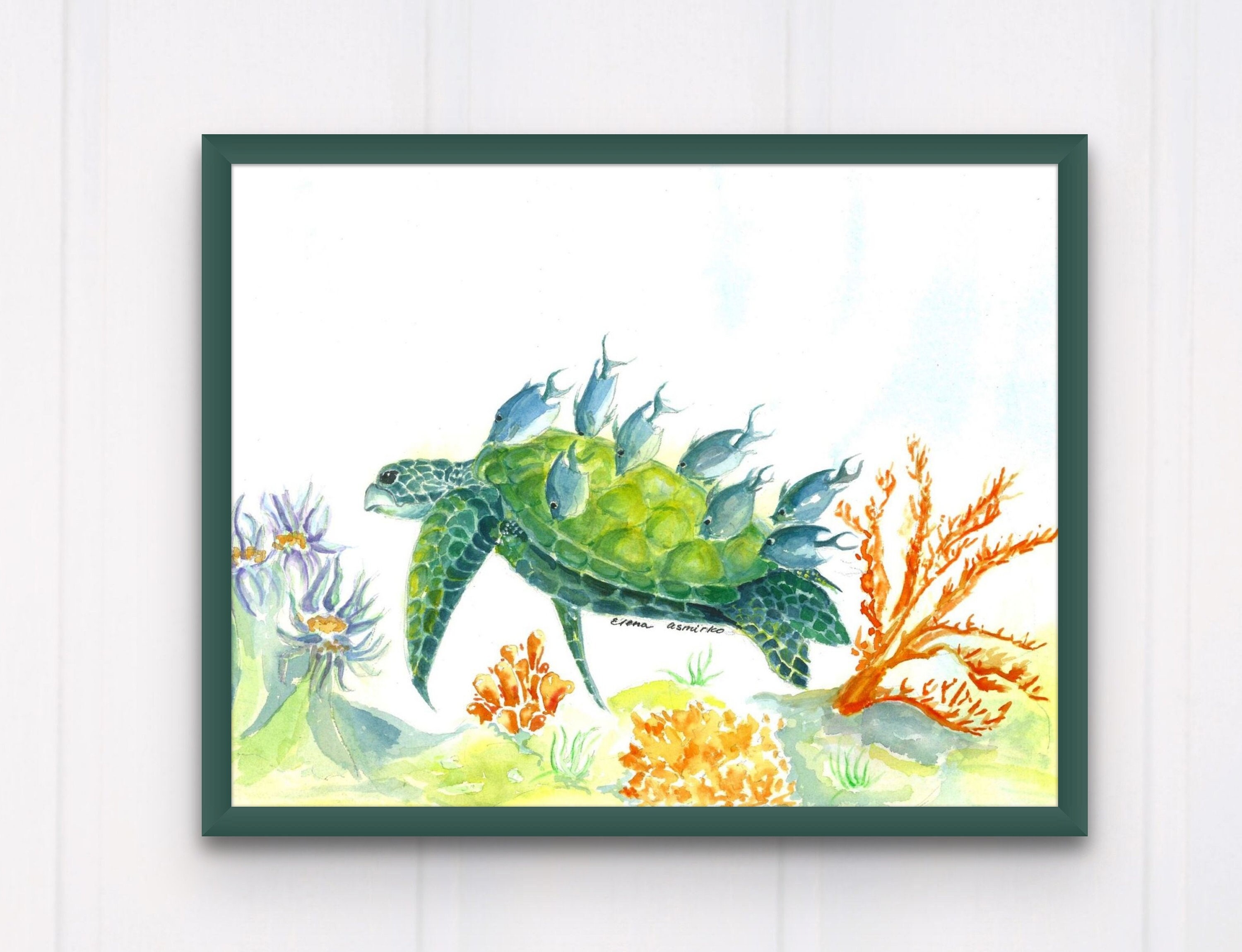 Hawaiian honu painting - Etsy 日本