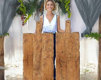 Extra Large Reclaimed Wood Charcuterie Board | Rustic Personalized Serving Board | Handcrafted Farmhouse Wedding Gift