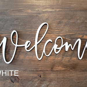 Welcome sign - Welcome cutout sign - Gathering - Farmhouse decor - Laser cut word sign - Hallway decor - House decor - Housewarming