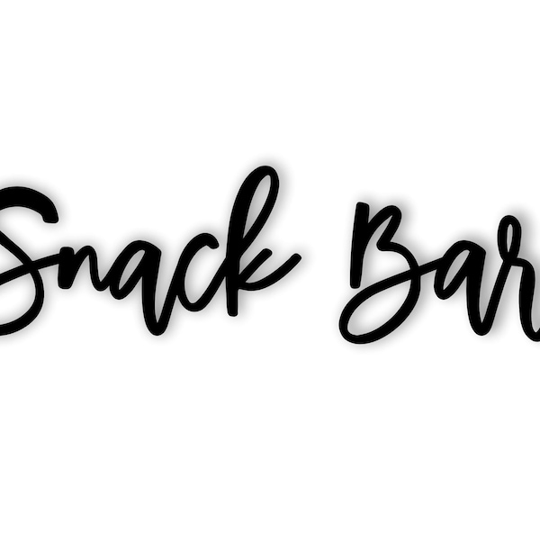 Snack Bar sign - Snack Bar cutout sign - Snack Bar word cut out - Farmhouse decor - Laser cut word sign - Airbnb decor - Snack Coner Sign