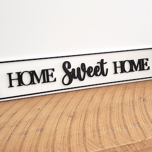 Home Sweet Home Sign, Wedding Gift, Wedding Present, Housewarming Gift, Established Sign, 3D Sign, Anniversary Gift