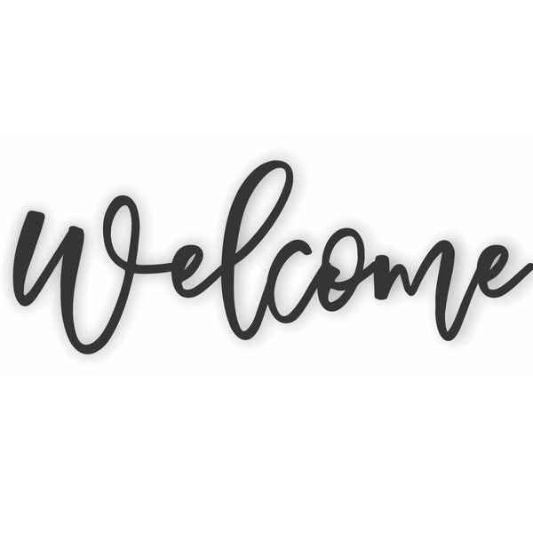 Welcome sign - Welcome cutout sign - Welcome word cut out - Farmhouse decor - Laser cut word sign - Dining room decor-Gathering-Christmas