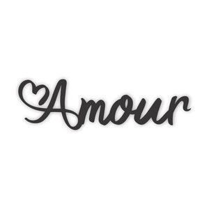 signe amour | Enseigne Amour | Mot d'amour découpé | Décoration de ferme | Signe verbal découpé au laser | Amour rouge - Cadeau Saint-Valentin | Noël
