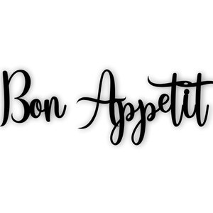Bon Appetit Sign Bon Appetit Cutout Sign Bon Appetit Word Cut Out ...