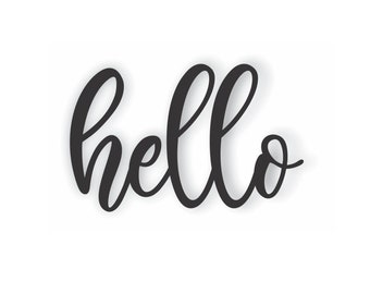 hello sign | hello | hl | hello cutout sign | hello word cut out | Farmhouse decor | Laser cut word sign | Gift | Gifts | Gift Ideas