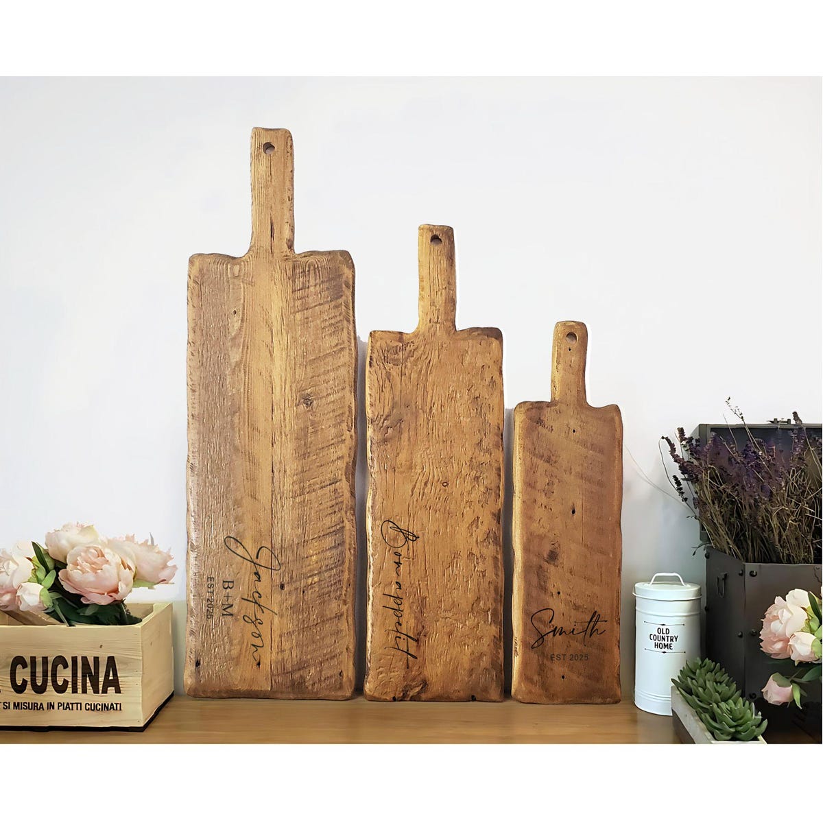 Extra Large Reclaimed Wood Charcuterie Board | Rustic Personalized Serving Board | Handcrafted Farmhouse Wedding Gift - Etsy
