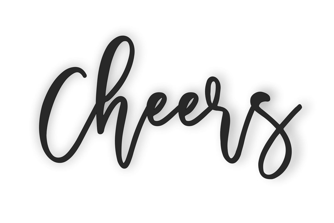 Cheers Sign Cheers Cutout Sign Cheers Word Cut Out Farmhouse Decor