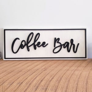 Coffee Bar Sign, Wedding Gift, Wedding Present, Housewarming Gift, Established Sign, 3D Sign, Anniversary Gift