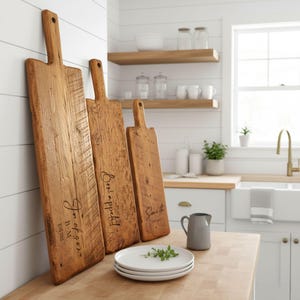 Extra Large Reclaimed Wood Charcuterie Board | Rustic Personalized Serving Board | Handcrafted Farmhouse Wedding Gift