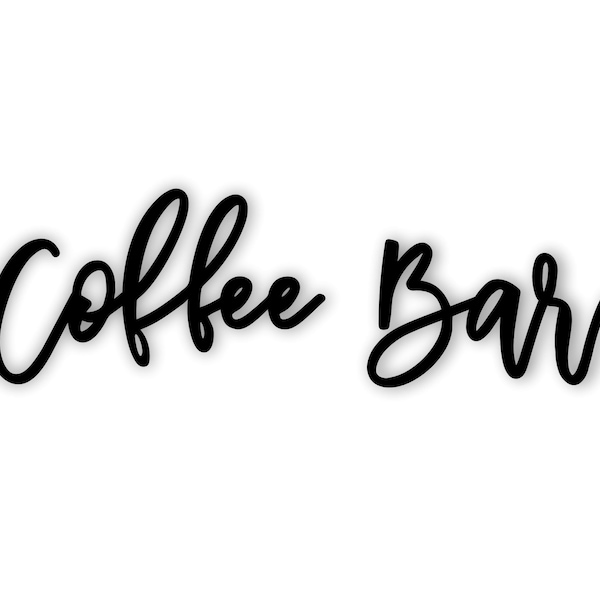 Coffee Bar sign - Coffee Bar cutout sign - Coffee Bar word cut out - Farmhouse decor - Airbnb coffee bar sign - Kitchen decor - Dining room