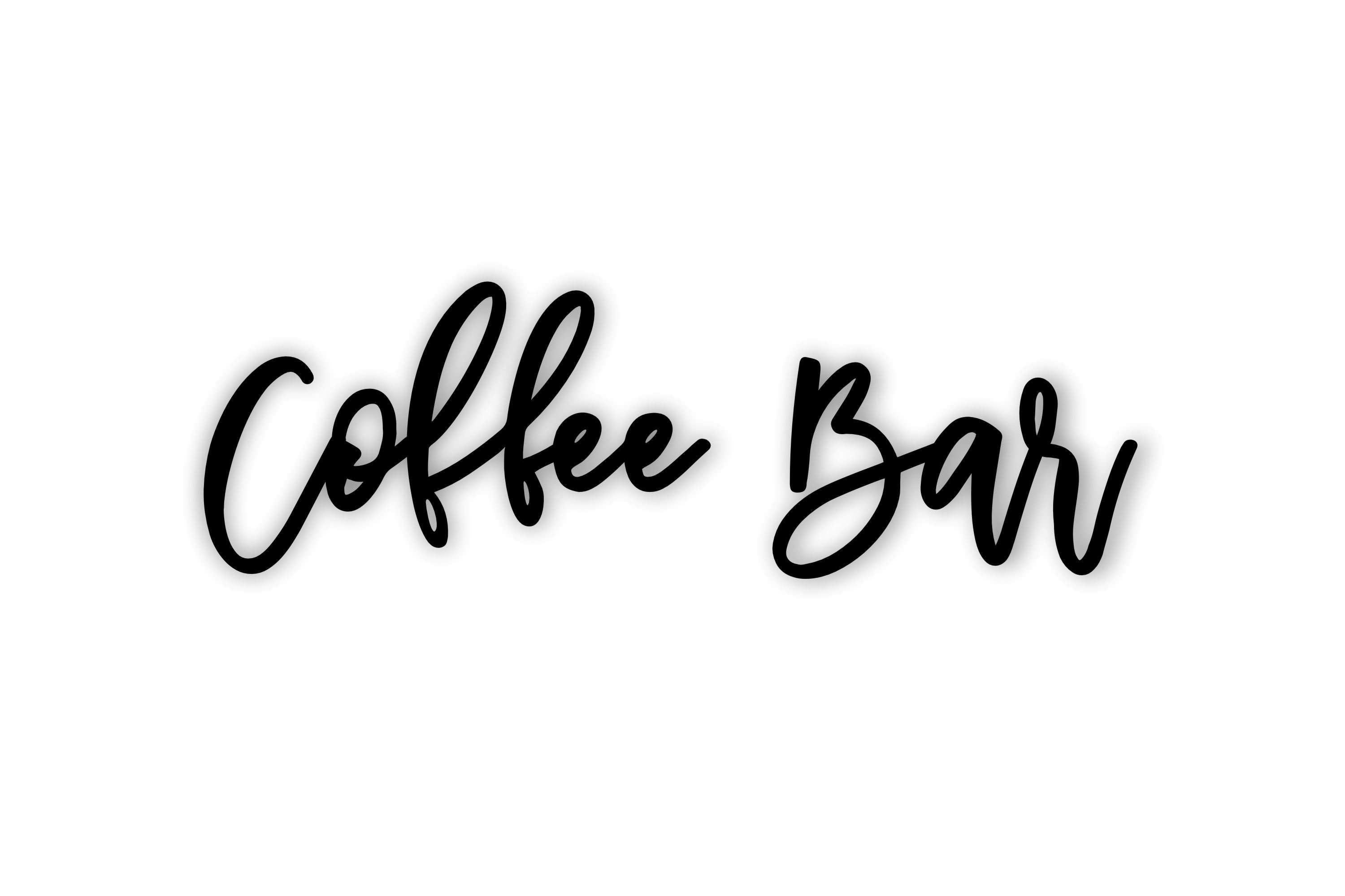 Coffee Bar Sign Coffee Bar Cutout Sign Coffee Bar Word Cut Etsy