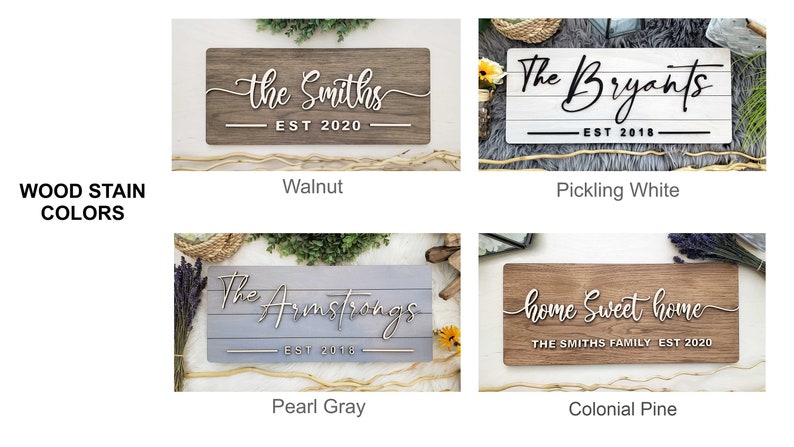 Personalized Farmhouse Wooden Sign Last Name Sign Wedding, Anniversary, or Christmas Gift Rustic Home Decor image 9