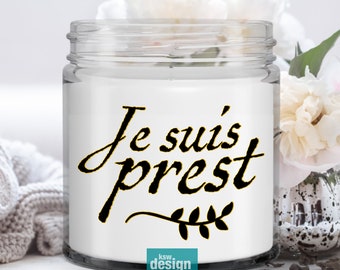 Outlander Gift Vanilla-Scented Soy Candle | Je Suis Prest | Droughtlander, Clan Fraser Motto, Jamie and Claire