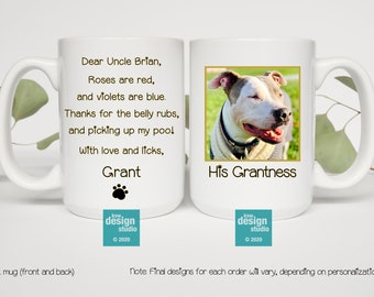 Dog Walker Gift Personalized Dog Mug | Custom Dog Sitter Mug with Pet Photo Dog Love Letter