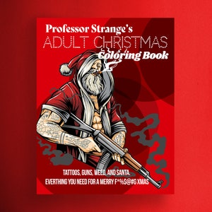 Professor Strange&#39;s Adult Christmas Coloring Book Printable PDF Instant Digital Download Vintage X-Mas Coloring Pages