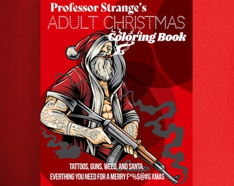 Professor Strange's Adult Christmas Coloring Book Printable PDF Instant Digital Download Vintage X-Mas Coloring Pages