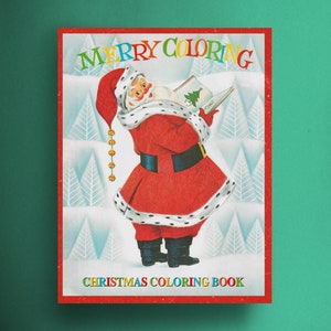 Vintage Christmas Coloring Pages Merry Coloring: Christmas Book 1958 Printable PDF Instant Digital Download 27 Pages Holiday Activity Book
