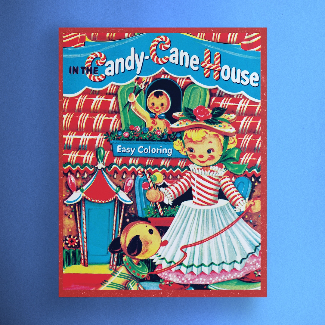 In the Candy Cane House Coloring Book Printable PDF Instant Etsy