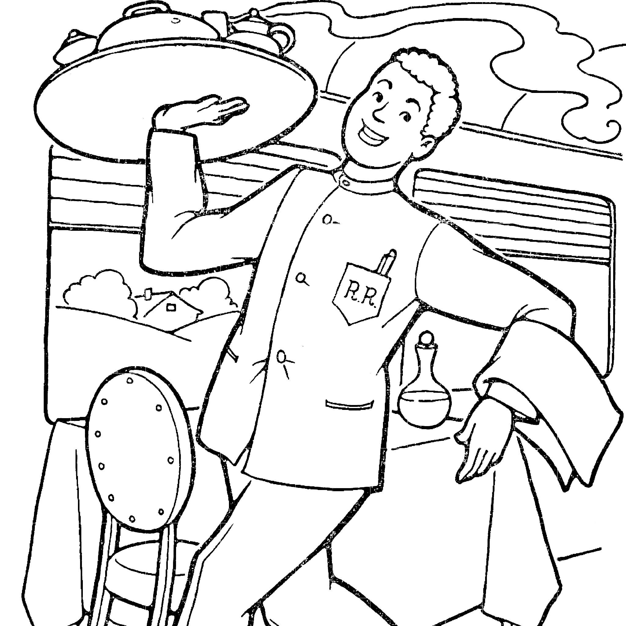 Trains to Color Coloring Book: A Vintage Coloring Book Printable PDF